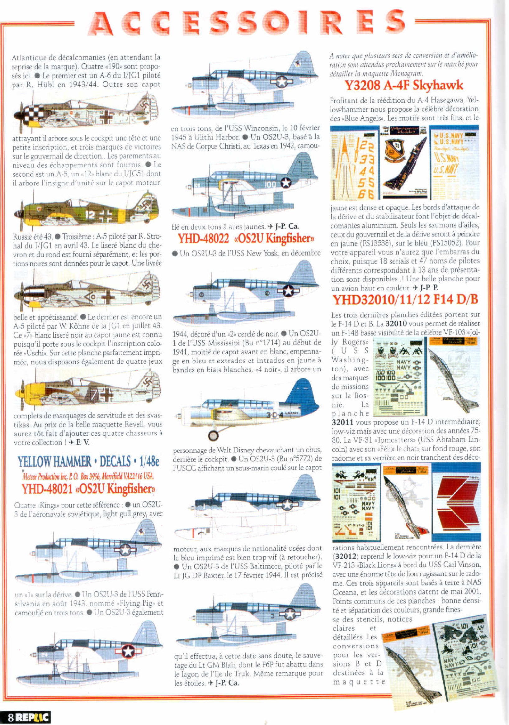 Replic 122 - DHC Beaver, Hawker Sea Hawk, Heinkel He-162, L`Armee